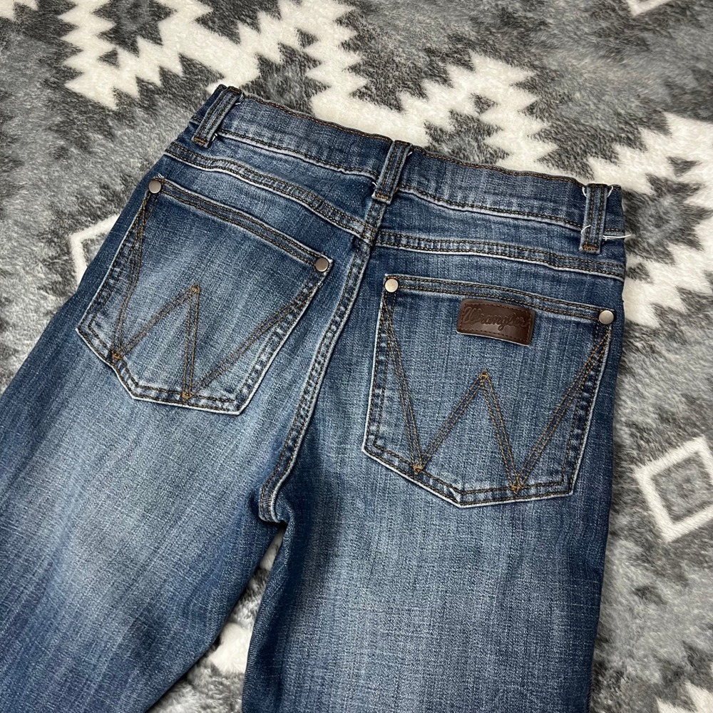 Wrangler Retro Relaxed Boot Jeans Boys 14 Slim Blue Denim 10BRT20FL - Picture 7 of 8